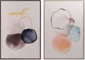 Schilderij DKD Home Decor polyestyreen Abstract (2 pcs) (80 x 4.3 x 120 cm)