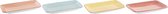 Snackdienblad DKD Home Decor Porselein (3 pcs) (23 x 12 x 5 cm)