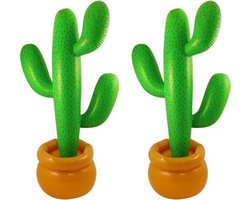 4x stuks opblaasbare cactus 87 cm feestartikelen - Feestdecoraties/feestversieringen - Mexico thema 4x stuks opblaasbare cactus 87 cm feestartikelen - Feestdecoraties/feestversieringen - Mexico thema