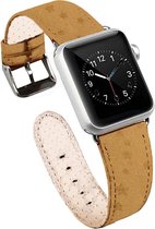 Apple Watch bandje suede Beige Met goud glitter ster robuuste 42/44 mm