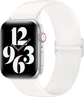 YONO Siliconen Stretch Bandje geschikt voor Apple Watch - 42 / 44 / 45 / 49 mm - Wit