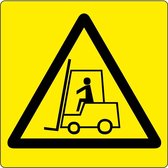 Vloerpictogram “let op: heftrucks” Geel & Zwart Anti-slip-vloersticker