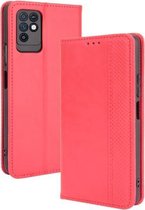 Voor Infinix Note 10 Magnetische Gesp Retro Crazy Horse Textuur Horizontale Flip Lederen Case met Houder & Kaartsleuven & Fotolijst (Rood)