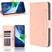 Voor Infinix Note 10 Pro/Note 10 Pro NFC Skin Feel Kalf Patroon Horizontale Flip Lederen Case met Houder & Kaartsleuven & Fotolijst (Roze)