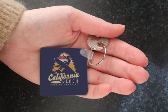 Porte-clés - Vintage - Surf - Planche de surf - Plastique
