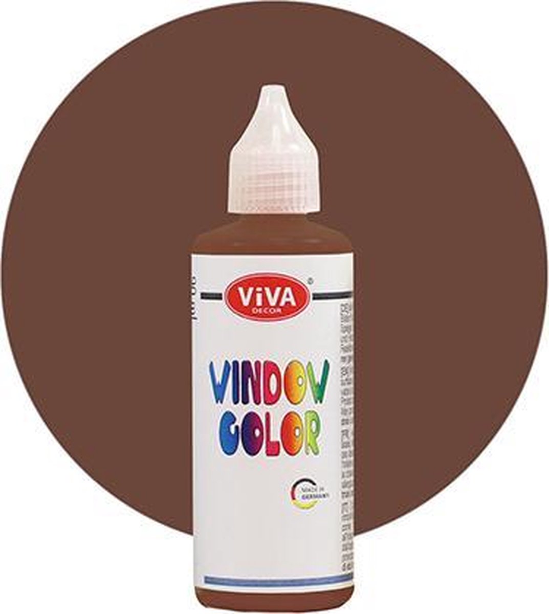 Glasverf - Stickerverf - Chocoladebruin - Viva Kids - Windowcolor - 90ml