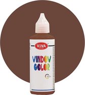 Glasverf - chocoladebruin - Viva Windowcolor - 90ml