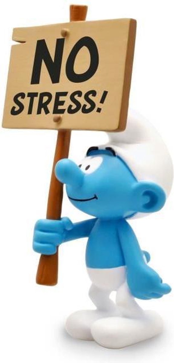 No stress - Verzamelbeeldje - de smurfen - kunsthars - 12 cm