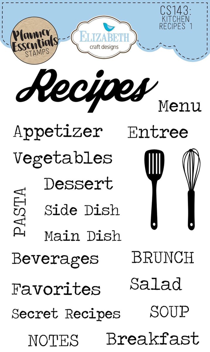 ECD Clear stamps - Kitchen recipes 1