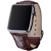 Wabando Leren Bandje Chef Bruin compatibel met Apple Watch 45/44/42 mm