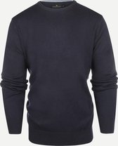 Steppin' Out Herfst/Winter 2021 Trui Cotton Cashmere Rneck Mannen - Regular fit - Katoen - Blauw (3XL)