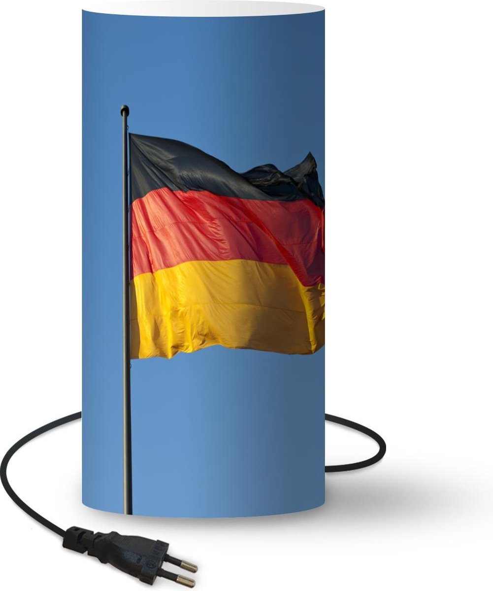 Lamp - Nachtlampje - Tafellamp slaapkamer - Foto van de Duitse vlag - 54 cm hoog - Ø24.8 cm - Inclusief LED lamp
