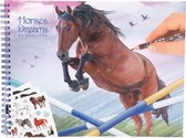 Horses Dreams stickerboek & kleurboek met 119 glitter paardenstickers
