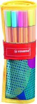 STABILO point 88 - Fineliner 0,4 mm - Rollerset - Just Like You Edition - Set Met 25 Kleuren