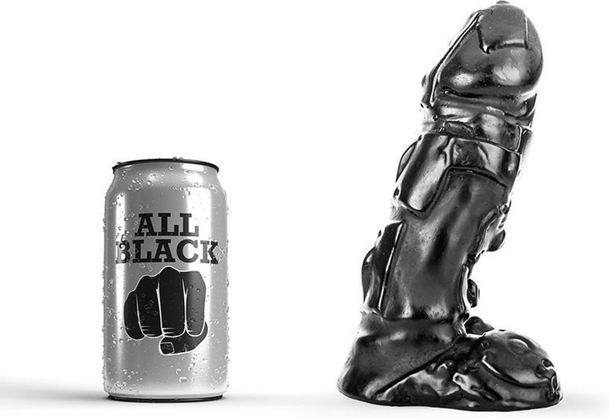 Goedkoopste All Black Dildo - 18 cm