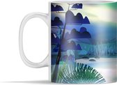 Mok - de Aurora Borealis in een winter's landschap - 350 ml - Beker