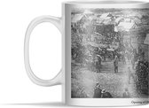 Mok - Een zwart-witte illustratie van Oklahoma City - 350 ml - Beker