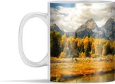 Mok - Een panoramische foto van de gebergtes in het Grand Teton Nationaal Park - 350 ml - Beker