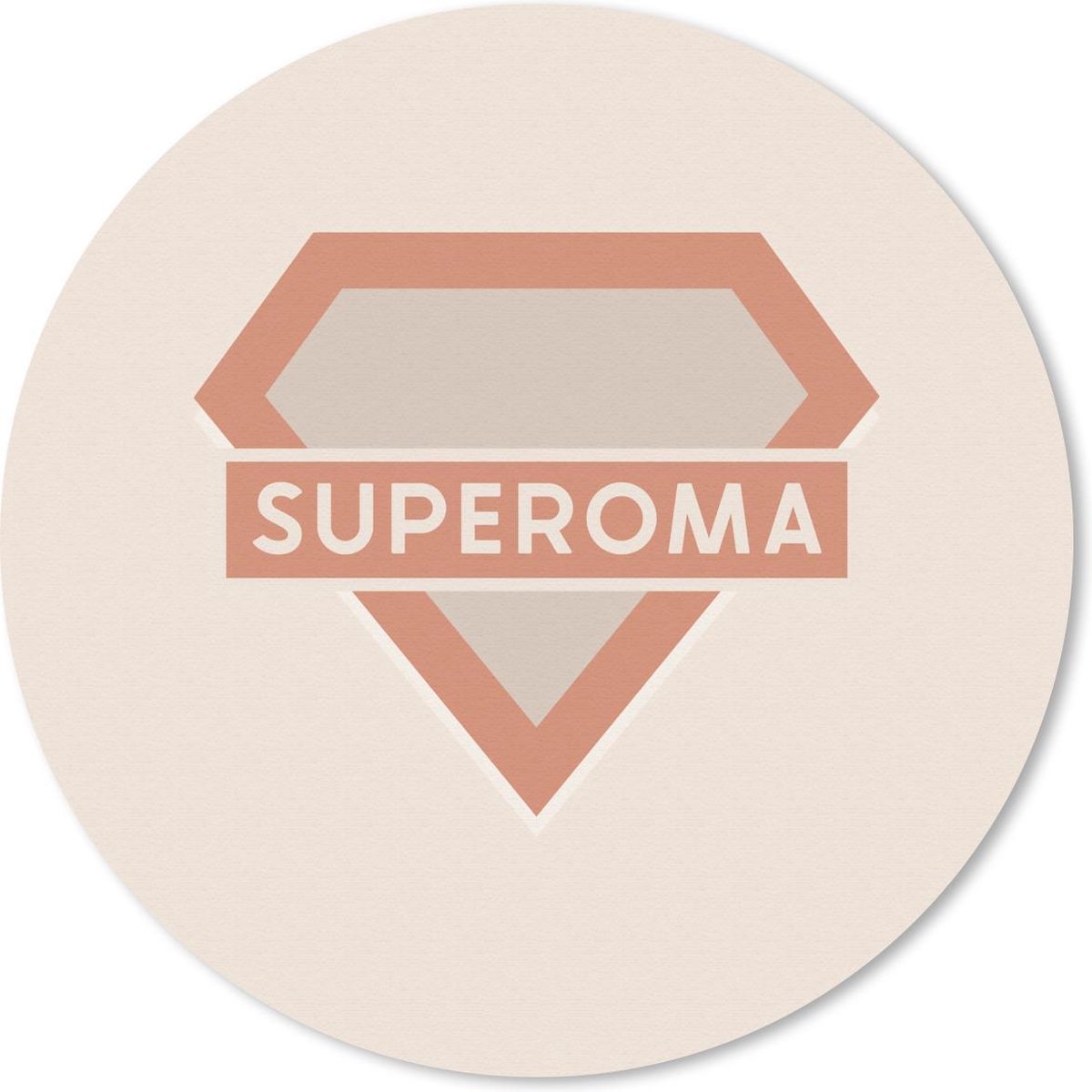 Muismat rond 50x50 cm - Mousepad Superoma - Oma - Spreuken - Quotes - Ronde muismatten