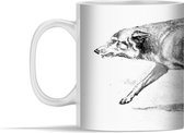 Mok - Illustratie van een coyote die sluipt - 350 ml - Beker