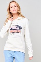 Rip Curl Dames Vest Fleece Basic Hoodie Print  - Bone S