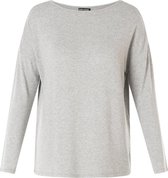 BASE LEVEL CURVY Adele Shirt - Grey Melange - maat 3(52)