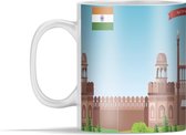 Mok - Illustratie van het fort in Delhi - 350 ml - Beker