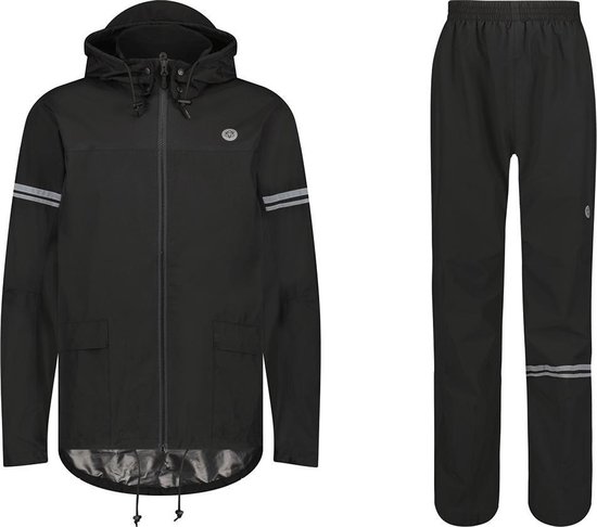 AGU Original Regenpak Essential - Zwart - XL - Dames & Heren - Waterdicht & Ademend