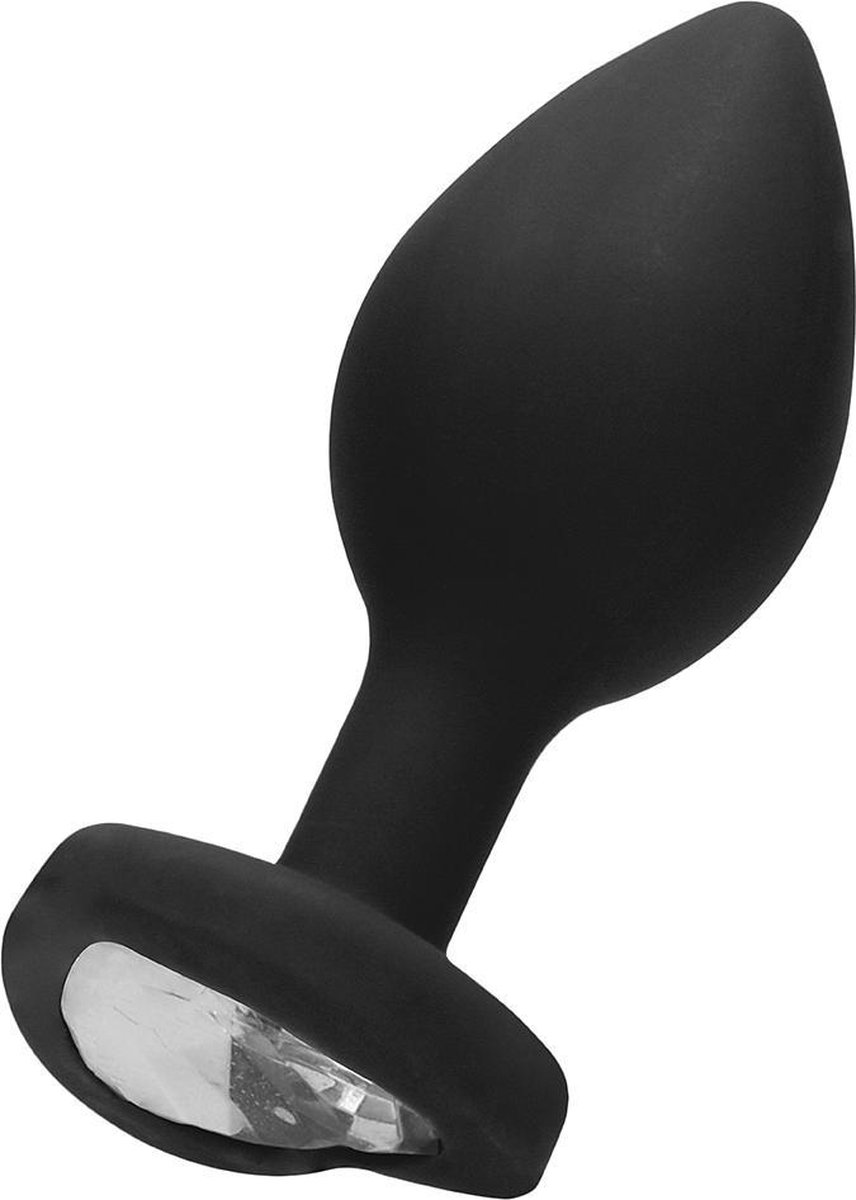 Diamond Heart Butt Plug - Regular - Black