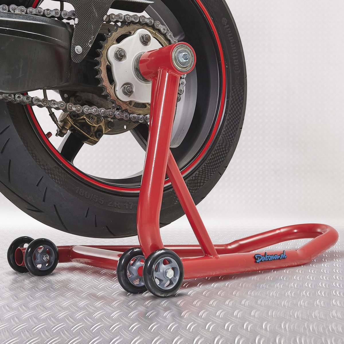 Datona® Extra sterke paddockstand enkelzijdige ophanging - Ducati (40,7 mm) - Rood
