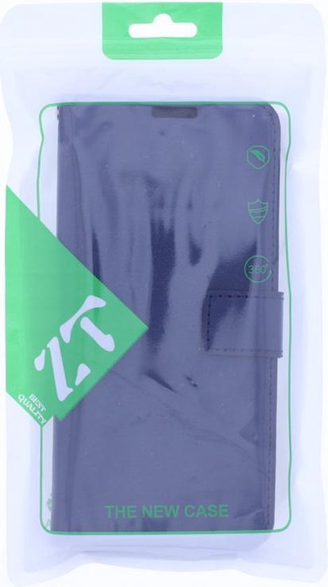 Bookcase Geschikt voor: Oppo Reno6 Pro - Donkerblauw - portemonnee hoesje met 1 stuk Glas Screen protector