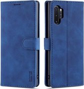 Voor Samsung Galaxy Note10+ AZNS Huid Voelen Kalf Textuur Horizontale Flip Lederen Case met Kaartsleuven & Houder & Portemonnee (Blauw)