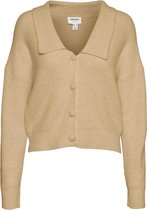 Vero Moda Vest Vmrosie Ls V-neck Knit Vma Sl 10254609 Travertine Dames Maat - M