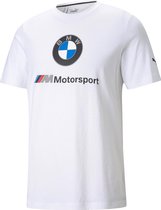 Puma Bmw M Motorsport Essential Logo Shirt Wit Heren - Maat XL