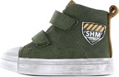 Shoesme hoge army groene sneaker met klittenband