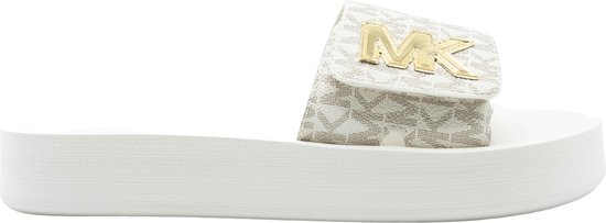 Michael Kors - maat 40 - MK Platform Slide Dames Slipper - Vanilla