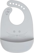 Lässig slabbetje Silicone Little Chums Mouse grey 6 tot 24 maanden