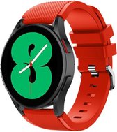 Strap-it Watch 4 & Watch 5 bandje - Samsung Galaxy Watch 4 - 44mm siliconen bandje - rood - Geschikt voor Samsung Galaxy Watch 5 Pro – 44mm – 40mm & Galaxy Watch 4 40mm, 44mm & Gal