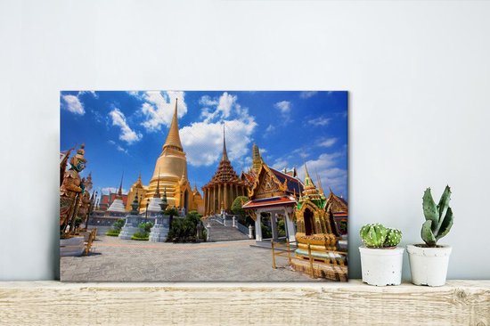 Canvas Schilderij Thailand - Paleis - Azië - 30x20 cm - Wanddecoratie
