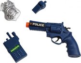 accesoireset politie junior polystyreen blauw 4-delig