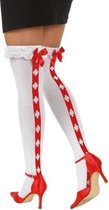 panty verpleegster dames wit/rood one size