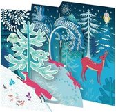 Running Foxes Notecard Pack (5 Trifold Cards) (NSX 477)