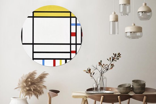 WallCircle - Wall Circle - Wall Circle - Place De La Concorde - Piet Mondrian - Aluminium - Dibond - 120x120 cm - Intérieur et Extérieur XXL
