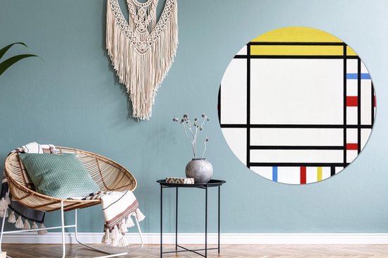 WallCircle - Wall Circle - Wall Circle - Place De La Concorde - Piet Mondrian - Aluminium - Dibond - 120x120 cm - Intérieur et Extérieur XXL