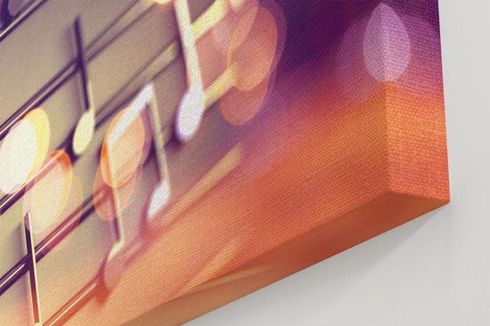 Artaza - Peinture sur toile - Illustration de notes de musique - Abstrait - 90x60 - Photo sur toile - Impression sur toile