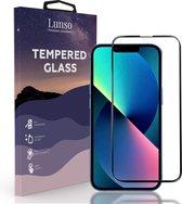 Lunso - Gehard Beschermglas - Full Cover Tempered Glass - Geschikt voor iPhone 13 Mini - Black Edge