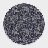 Muurcirkel Midnight Floral ³ - Papier - Meerdere Afmetingen & Prijzen