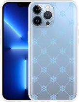 iPhone 13 Pro Max Hoesje Snowflake Pattern - Designed by Cazy