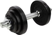 RS Sports Dumbellset - Halterset met gewichten - Totaal 10 kg - 1 stang - zwart