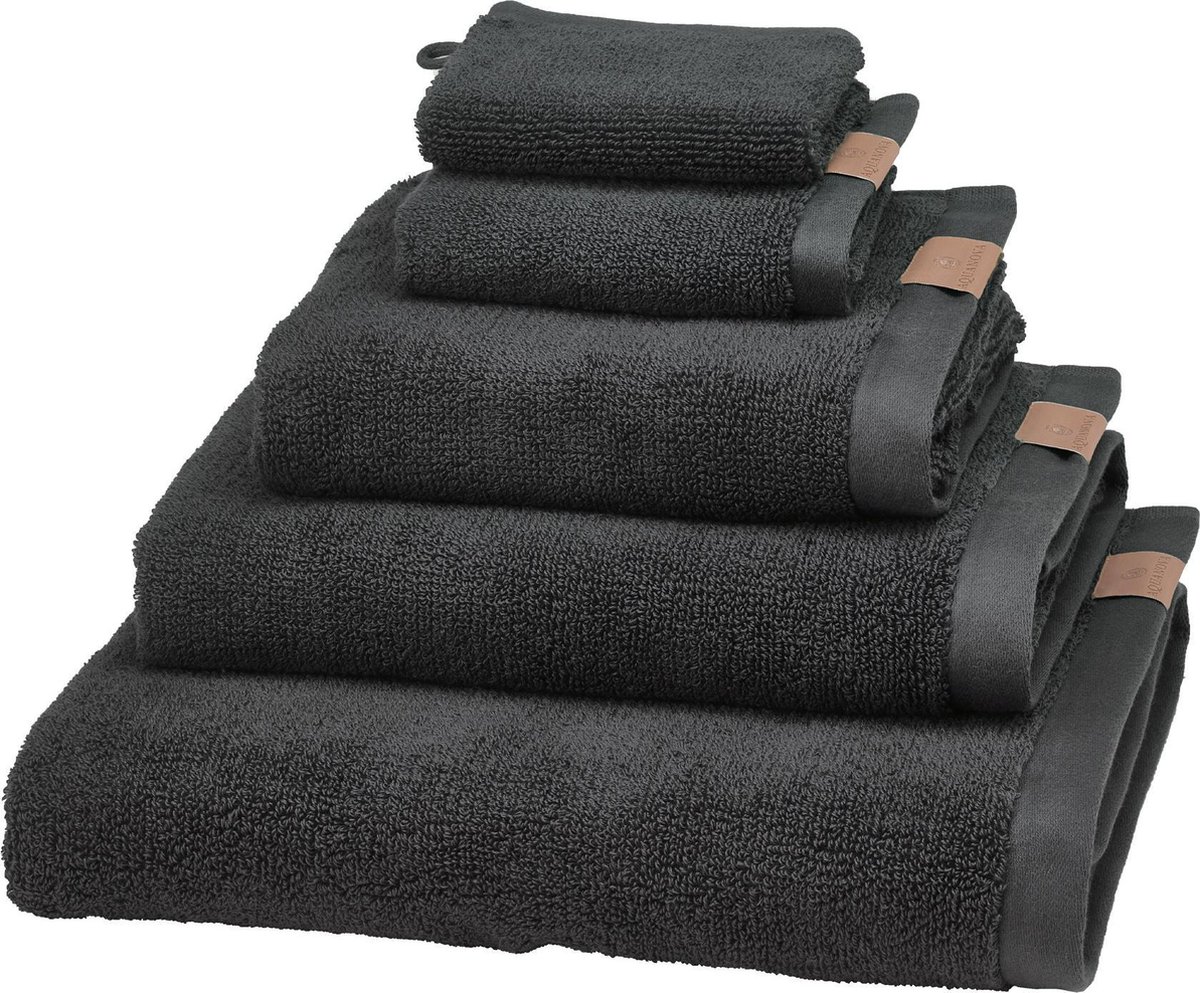 Aquanova Handdoek (afm 55x100cm) set/3 OSLO kleur Caviar-633